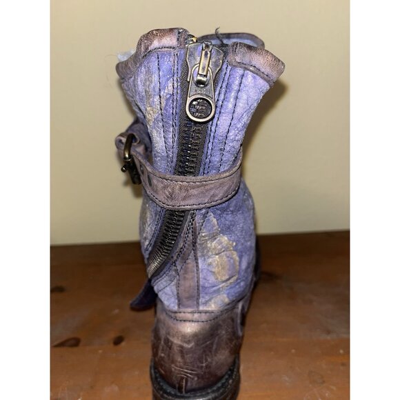 UGG Italy Boots Adela Lamb Fur Shearling Leather Motorcycle Combat 7 B Moto - Picture 6 of 16